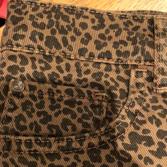 Zara NWT brown/black leopard print denim midi skirt - Picture 4 of 12